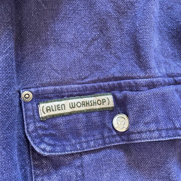 Vintage Alien Workshop Mens Jacket XL shacket Blue Made in USA Grunge Skater Y2K - Picture 3 of 9
